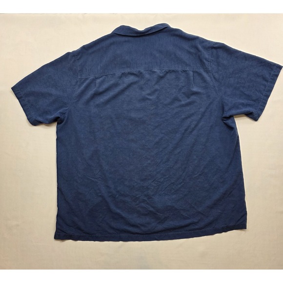 Paradise Collection Men's Blue 100% Silk Button Up Camp Shirt. Size XXL - Picture 2 of 9